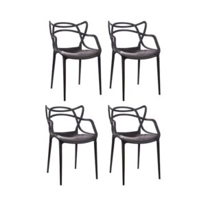 Set x4 Sillas de Diseño Allegra Negra