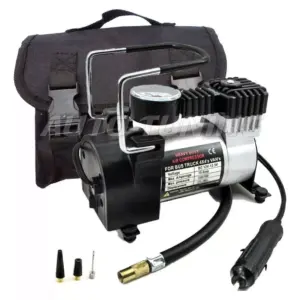 Compresor Para Auto 12v 150psi 35lt/min Portátil Con Manometro Incluye 3 Picos