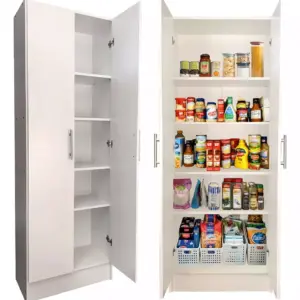 Despensero Cocina 2 Puertas 180 Forrado Mueble Organizador & Color Blanco