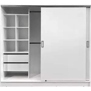 Placard Puertas Corredizas Diseños Modernos blanco 180 X 56 X 180 cm cubos moderno 8180