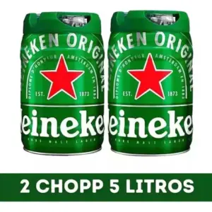 Kit 02 Barril de Cerveza Heineken 5l Sellado + Termo Stanley clásico 1.4 lts