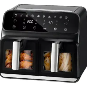 Freidora de Aire Novohome Digital 8Lts Doble Canastos 4+4 1700W NH-AF DUAL 100W